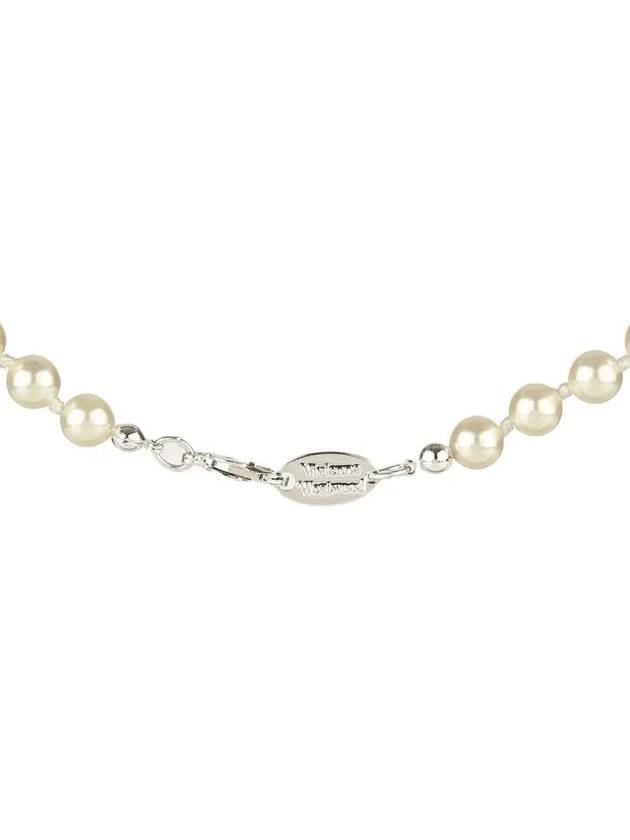 Mini Bas Relief Pearl Necklace Cream - VIVIENNE WESTWOOD - BALAAN 4