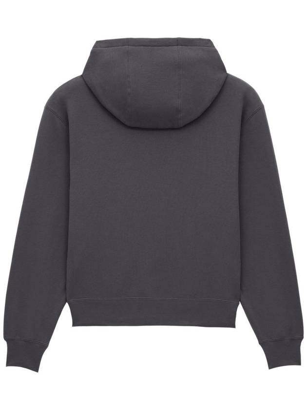 Embroidered Logo Hoodie Steel - SAINT LAURENT - BALAAN 3