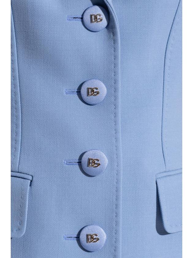 Dolce & Gabbana Wool Blazer, Women's, Blue - DOLCE&GABBANA - BALAAN 5