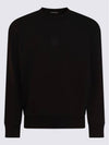 Stretch Fleece Crew Neck Sweatshirt Black - CP COMPANY - BALAAN 1