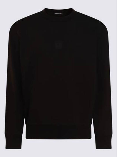 Stretch Fleece Crew Neck Sweatshirt Black - CP COMPANY - BALAAN 2