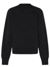 Small Heart Logo Sweatshirt Black - AMI - BALAAN 3