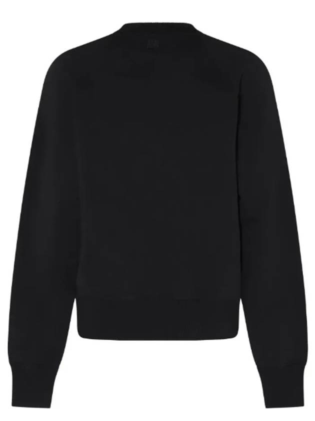 Small Heart Logo Sweatshirt Black - AMI - BALAAN 3