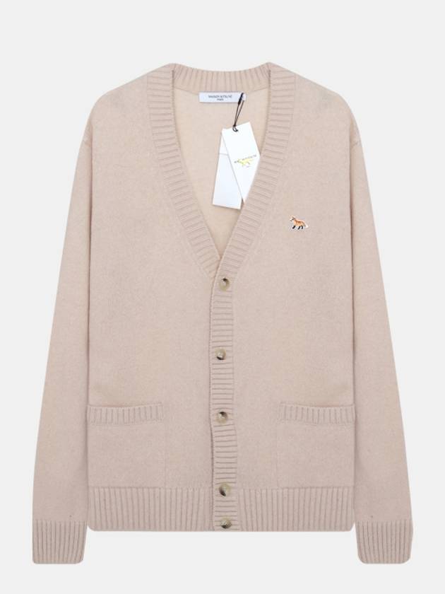 Baby Fox Patch Cosy Cardigan Beige - MAISON KITSUNE - BALAAN 2