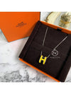 Pop H Pendant Necklace Silver - HERMES - BALAAN 3