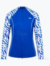 June Print Zebra Mid Layer Zip-Up Jacket Blue - J.LINDEBERG - BALAAN 2