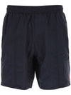 Heart Logo Embroidery Swim Shorts Navy - AMI - BALAAN 1