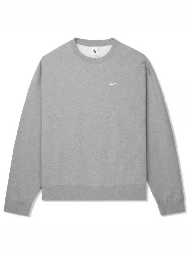 NRG Solo Swoosh Crew Neck Fleece Sweatshirt Grey - NIKE - BALAAN 2