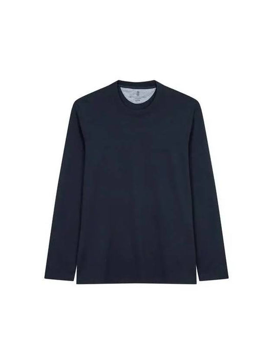 City Village 8th Anniversary 10 ePoint 9 8 Men s Slim Fit Long Sleeve T Shirt Dark Navy 270631 - BRUNELLO CUCINELLI - BALAAN 1