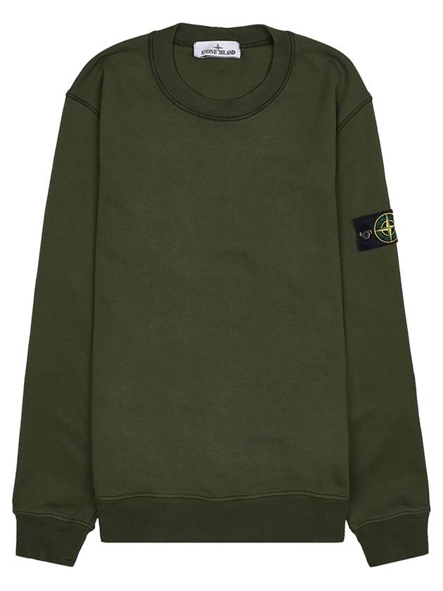 Compass Patch Crew Neck Sweatshirt Olive - STONE ISLAND - BALAAN 9