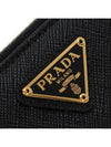 Saffiano Triangle Logo Long Wallet Black - PRADA - BALAAN 10