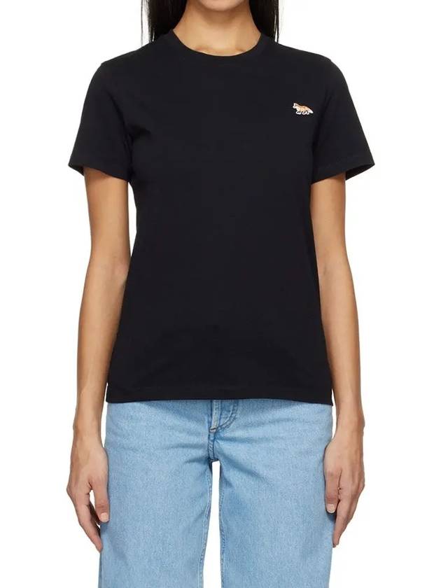 Baby Fox Patch Regular Short Sleeve T-Shirt Black - MAISON KITSUNE - BALAAN 3