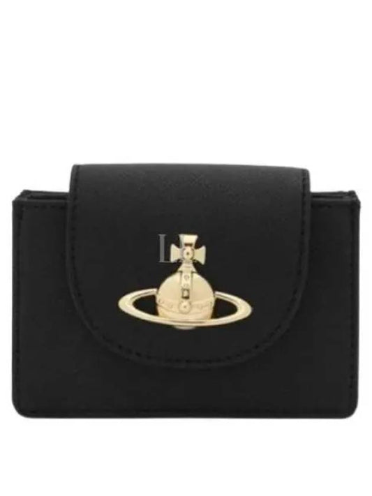 129631 Saffiano Card Holder 5112001HU S000B N401 - VIVIENNE WESTWOOD - BALAAN 1