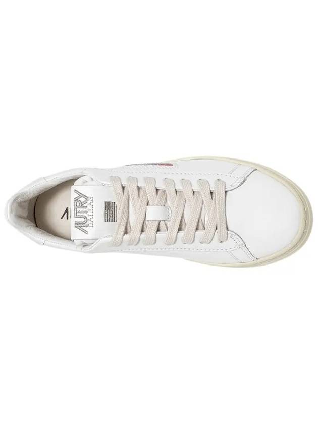 Dallas White Tab Leather Low Top Sneakers White - AUTRY - BALAAN 4