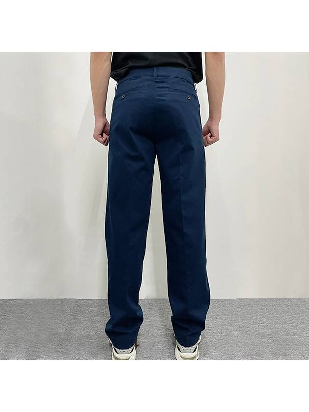 Cotton Chino Straight Pants Blue - AMI - BALAAN 5