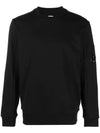 Men's Lens Wappen Diagonal Sweatshirt Black - CP COMPANY - BALAAN 1