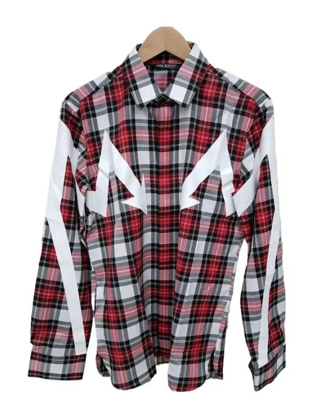 PBCM1109S L002S 1116 Check Shirt Red - NEIL BARRETT - BALAAN 1