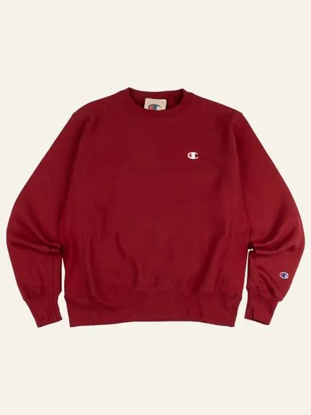 Reverse Weave C Small Logo Men s Crew Neck Cherry Pie GF70 Y06145 WFU - CHAMPION - BALAAN 6