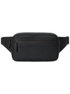 GG Rubber Effect Leather Belt Bag Black - GUCCI - BALAAN 1