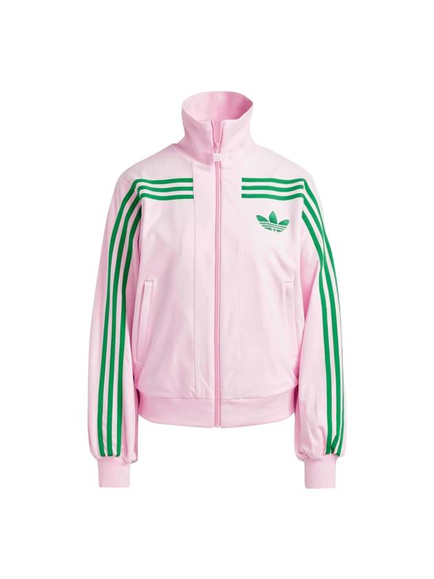 70S Velour Embroidery Logo Track Jacket Pink - ADIDAS - BALAAN 1