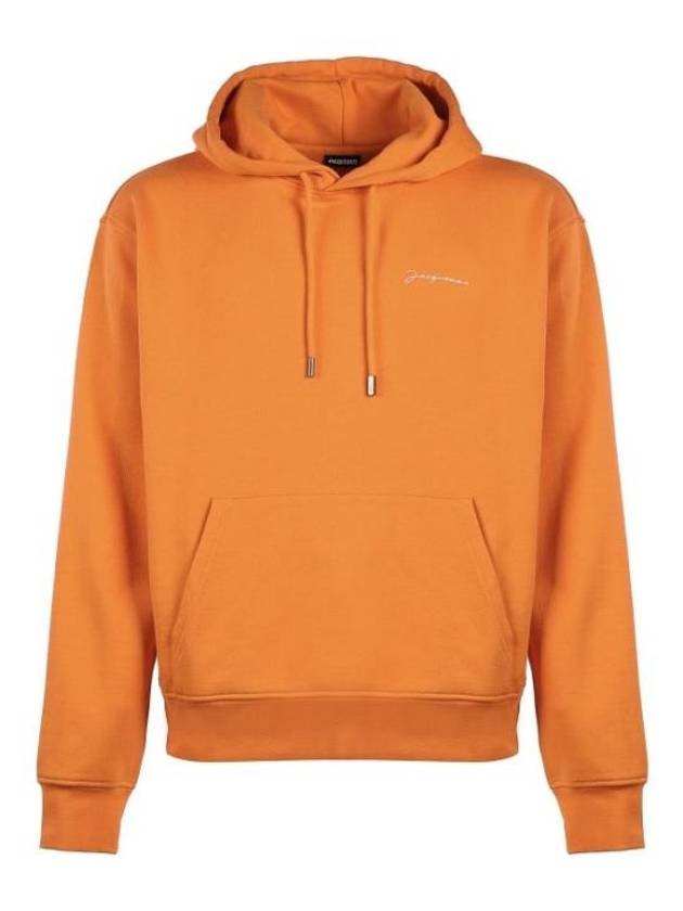 Le Brodet Logo Cotton Hooded Top Orange - JACQUEMUS - BALAAN 2