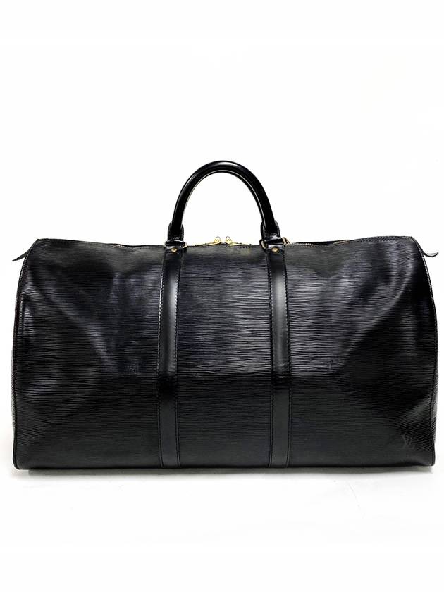 Epi Black Keepall 50 Boston Travel Bag - LOUIS VUITTON - BALAAN 4