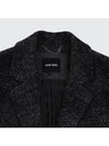 Check pattern black wool blend half coat CO113 - IKALOOOK - BALAAN 8