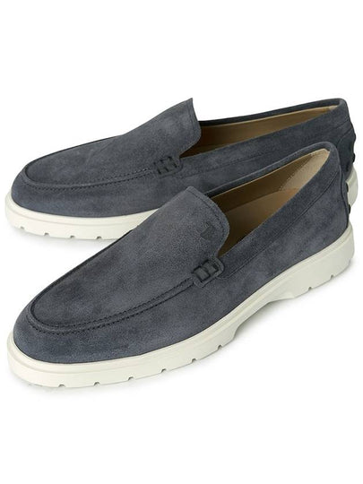 Suede Slipper Loafers Dark Grey - TOD'S - BALAAN 2