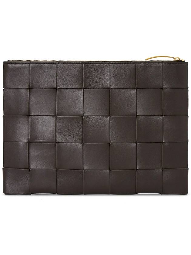 Cassette Intrecciato Medium Clutch Bag Fondente - BOTTEGA VENETA - BALAAN 4