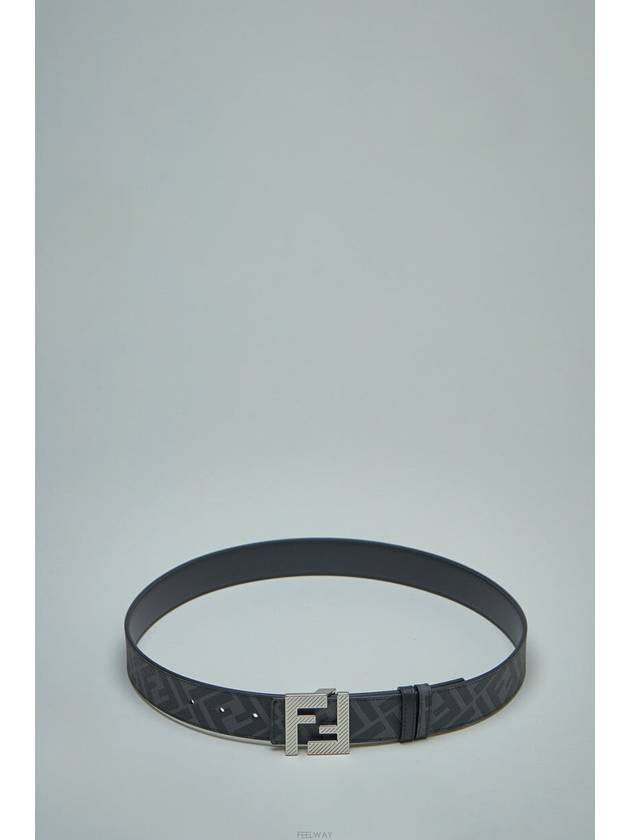 Square FF Buckle Reversible Leather Belt Black - FENDI - BALAAN 4