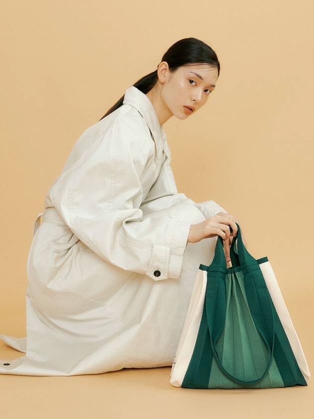 Two Way Shopper Bag Deep Green - PLEATSMAMA - BALAAN 4