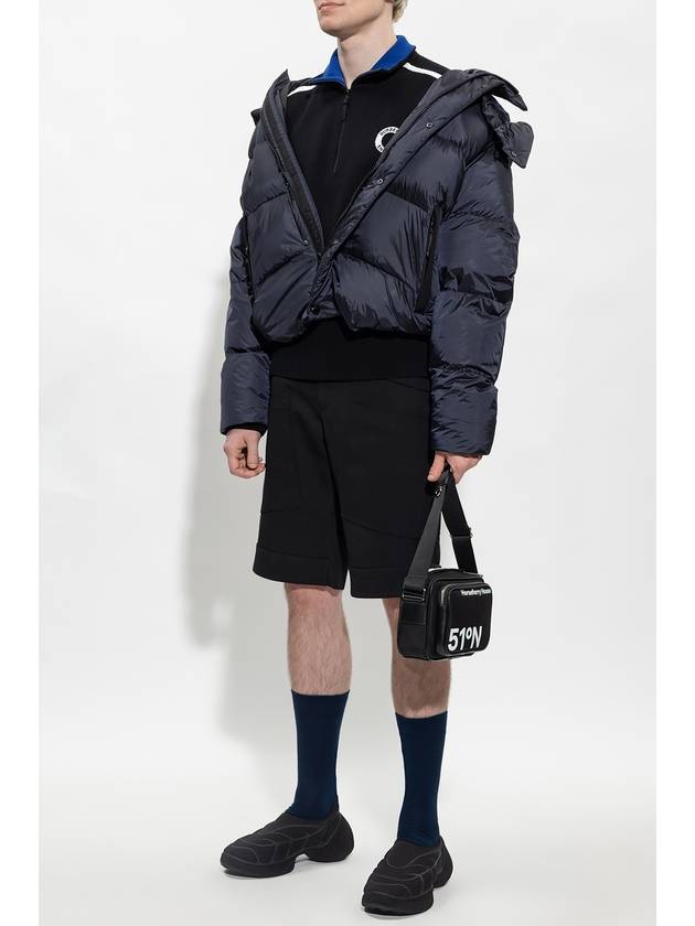 Detachable Sleeve Hooded Short Padding Navy - BURBERRY - BALAAN 3