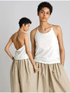 Back Open Slick Top Sleeveless Ivory - ATHPLATFORM - BALAAN 2