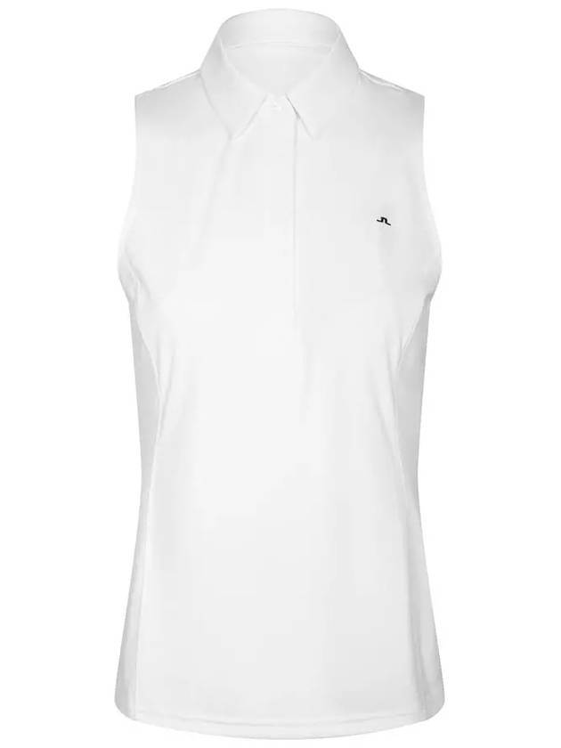 Women's Denny Sleeveless Piketty White GWJT06820 0000 WHITE - J.LINDEBERG - BALAAN 3