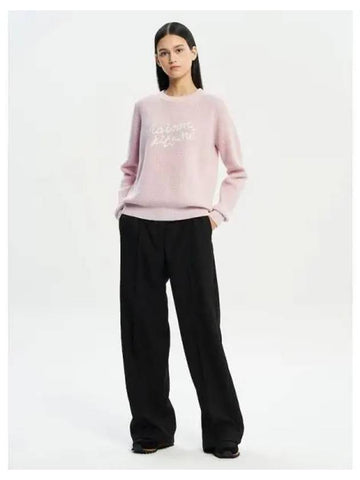 Women s Double Pleated Evening Pants Trousers Texture Fluid Technical Wool Black Domestic Product - MAISON KITSUNE - BALAAN 1