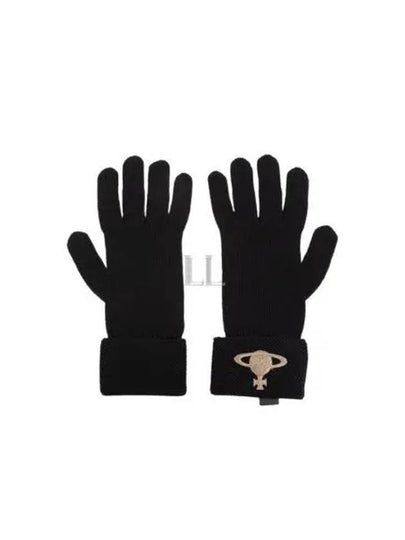 Logo Knit Gloves Black - VIVIENNE WESTWOOD - BALAAN 2