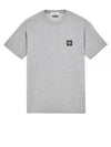 Slimfit Cotton Jersey Short Sleeve T-shirt Light Grey - STONE ISLAND - BALAAN 2