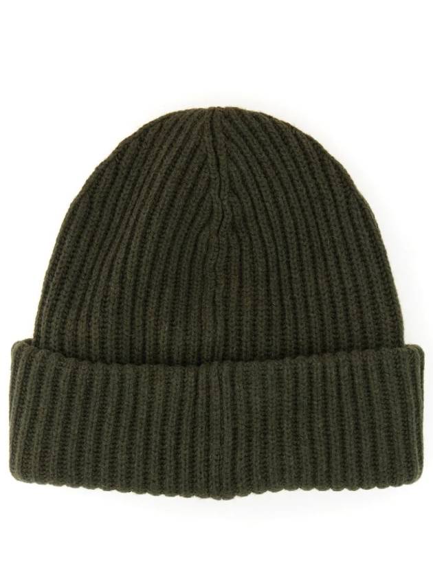 Logo Wool Beanie Khaki Women s - GANNI - BALAAN 4