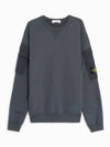 Men's Wappen Patch Cargo Pocket Sweatshirt Grey - STONE ISLAND - BALAAN 2