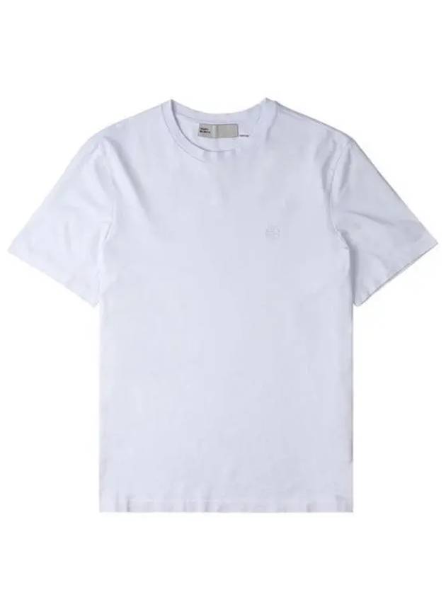 Embroidered Logo Cotton Short Sleeve T-Shirt White - TORY BURCH - BALAAN 2