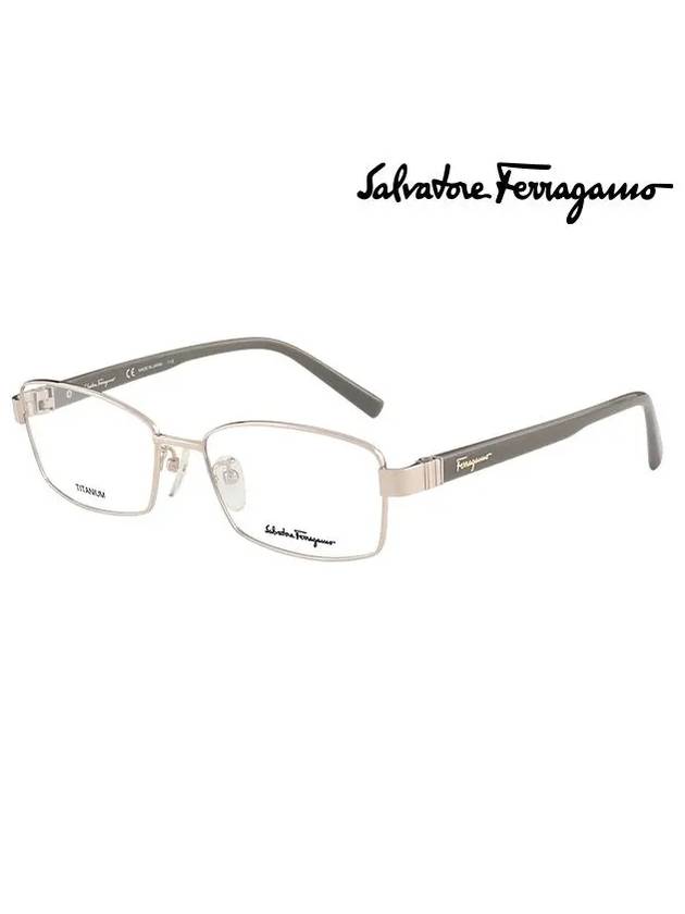 Eyewear Square Titanium Eyeglasses Gold - SALVATORE FERRAGAMO - BALAAN 3