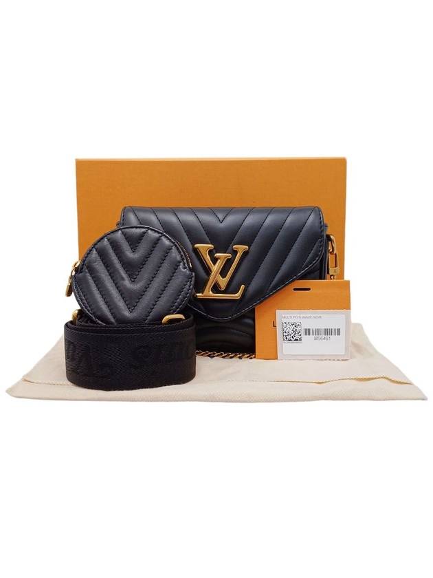 Women s M56461 Black Leather New Wave Multi Pochette Shoulder Crossbody Bag - LOUIS VUITTON - BALAAN 12