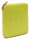 Intrecciato Zipper Around Half Wallet Lime - BOTTEGA VENETA - BALAAN 4