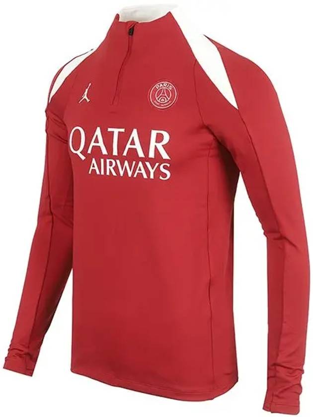 Saint-Germain Strike Fourth Jordan Dri-FIT Football Knit Long Sleeve T-Shirt Red - NIKE - BALAAN 3