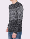 Bokashi coated knit that goes well with men's black NIT117 - IKALOOOK - BALAAN 3