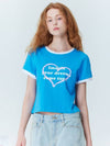 Dreams Cropped Short Sleeve T Shirt_Blue - OPENING SUNSHINE - BALAAN 2