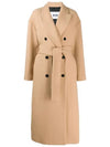 Belt Long Double Coat Beige - MSGM - BALAAN 3