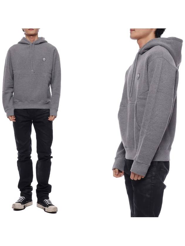 Bold Fox Head Patch Comfort Hoodie Grey - MAISON KITSUNE - BALAAN 3