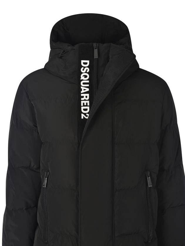 Men's Camo Logo Printing Hooded Padding Black - DSQUARED2 - BALAAN 5