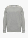 [MAISON KITSUNE] MONOCHROME FOX HEAD PATCH CLASSIC SWEATSHIRT - GREY MELANGE - MAISON KITSUNE - BALAAN 1